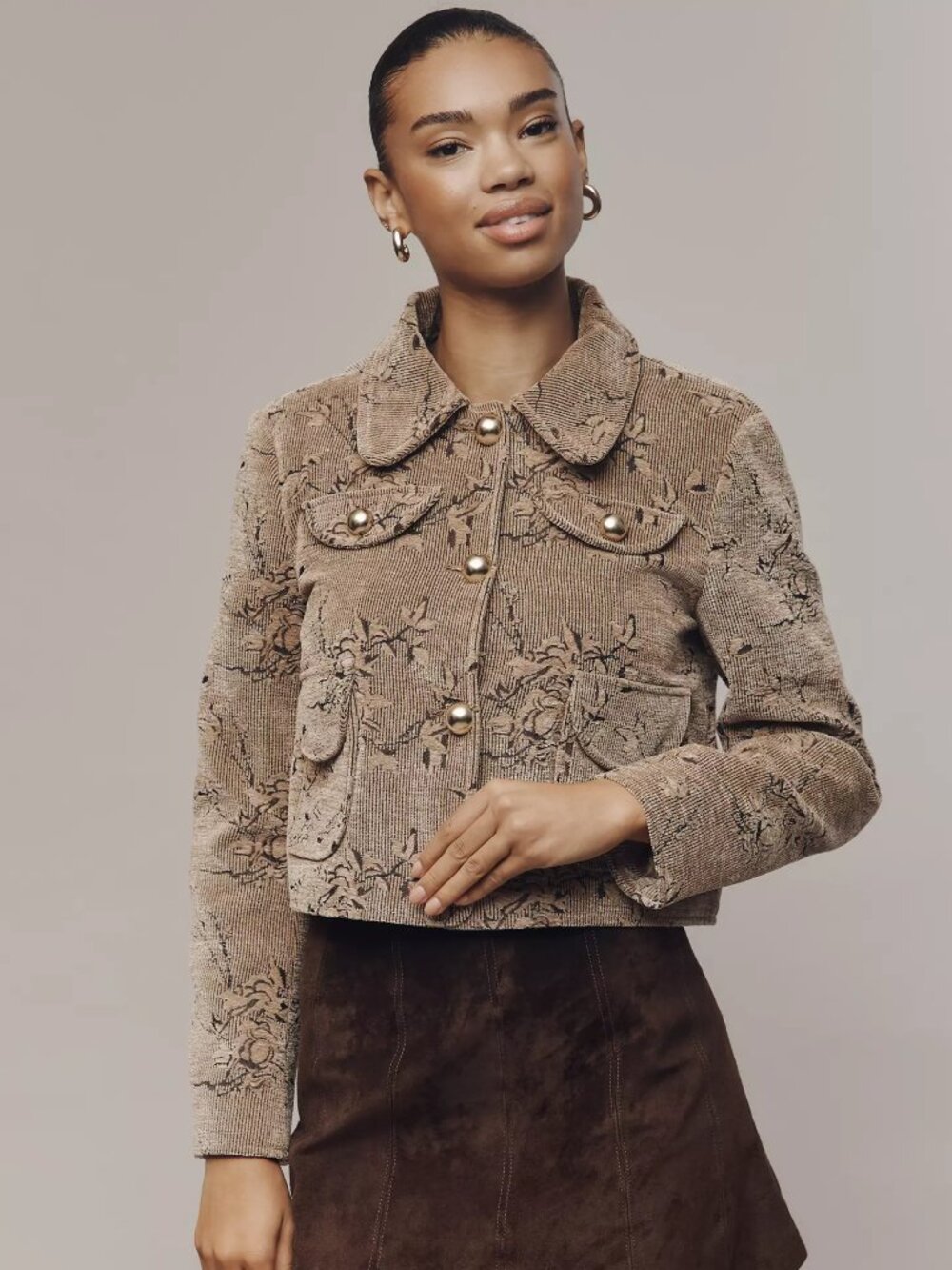NWT Anthropologie Avec Les Filles Crop Corduroy Jacket
